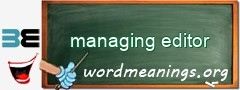 WordMeaning blackboard for managing editor